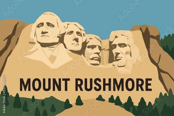 Obraz Mount Rushmore on a Sunny Day

