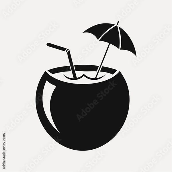 Obraz coconut cocktail on the beach