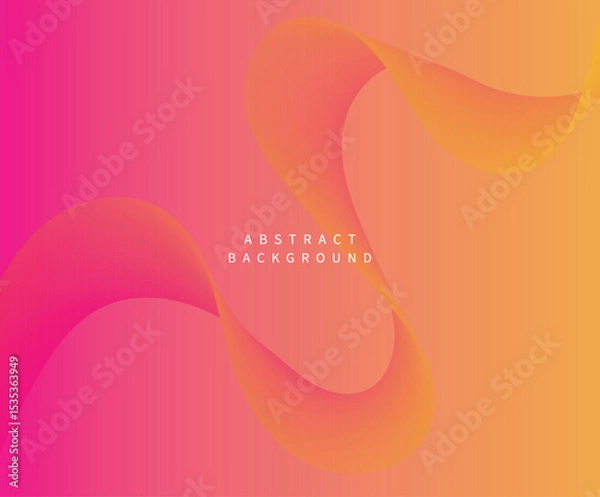Fototapeta Colorful fluid gradient background in warm pink, orange, and yellow tones. Modern and minimal abstract style perfect for digital design, posters, or social media.