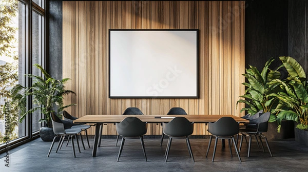 Fototapeta Modern Meeting Room Design Blank Canvas for Presentations