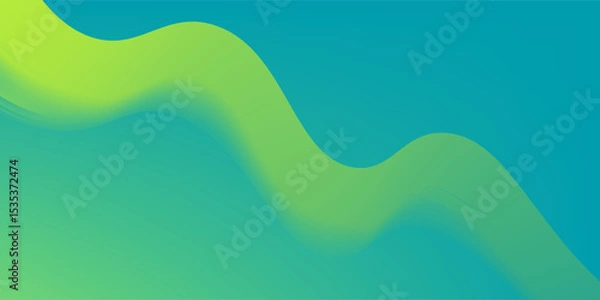 Obraz vector Abstract background light green modern corporate concept with light yellow color pattern can be edited wavy.