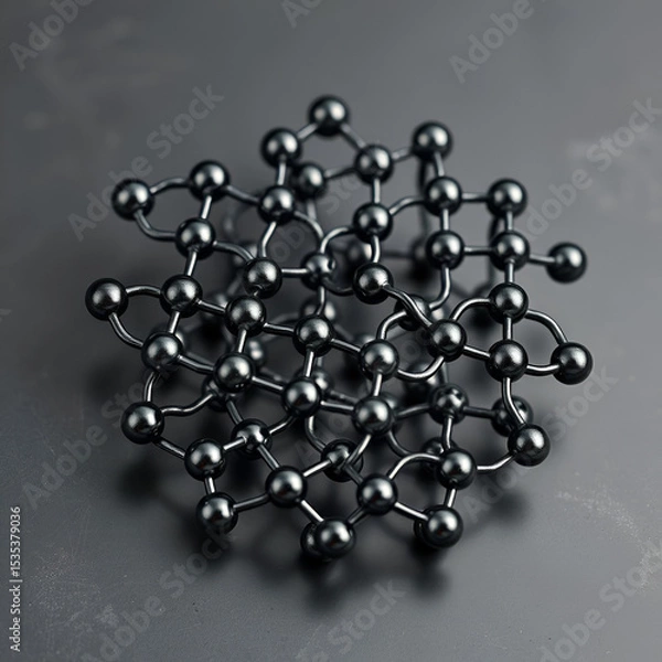Fototapeta A carbon allotrope featuring a single layer of atoms organized in a hexagonal lattice showcasing its unique nanostructural properties