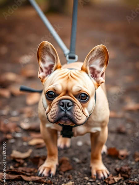 Obraz fawn french bulldog ready for a walk