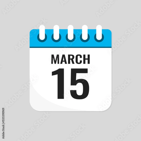 Obraz Icon page calendar day - 15 March