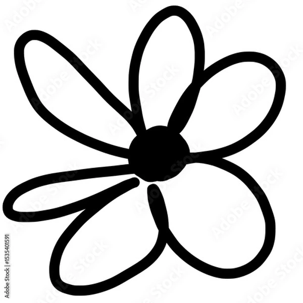 Obraz black and white flower