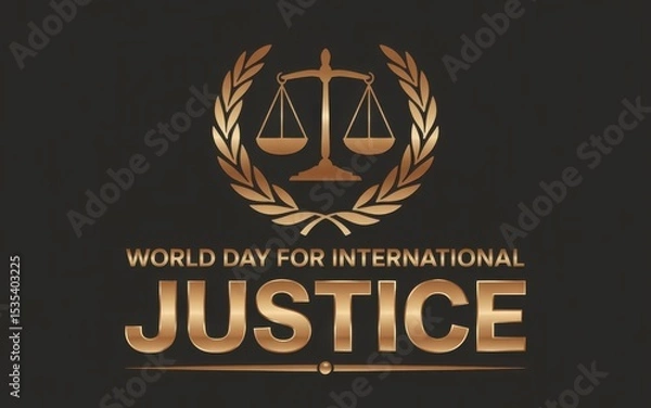Obraz World Day for International Justice, Generative ai.