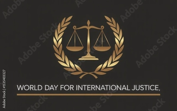 Obraz World Day for International Justice, Generative ai.