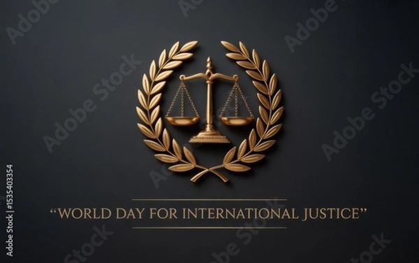 Obraz World Day for International Justice, Generative ai.