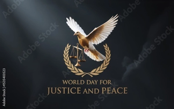 Obraz World Day for International Justice, Generative ai.