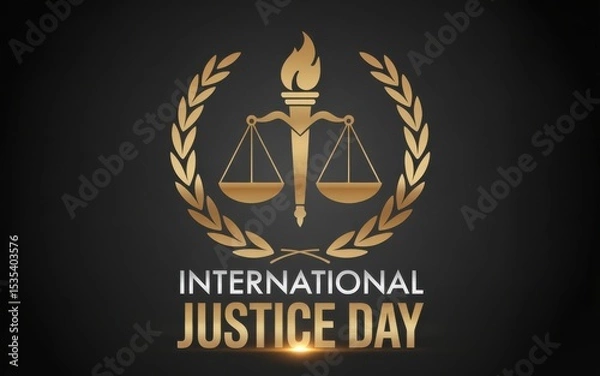 Obraz World Day for International Justice, Generative ai.