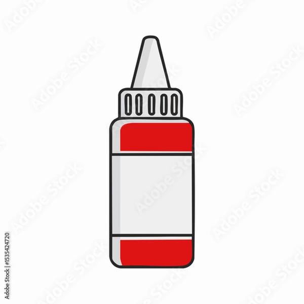 Obraz Bottle with pointed cap and labelVector