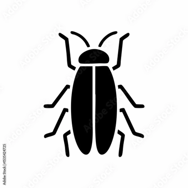 Obraz Black insect icon vector illustrationVector