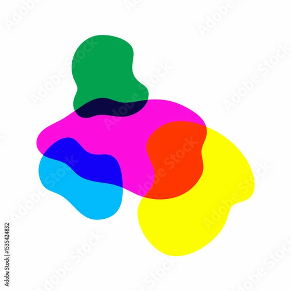 Obraz Abstract Organic Shapes CompositionVector