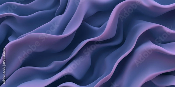 Obraz Deep purple futuristic velvet waves create elegant abstract background