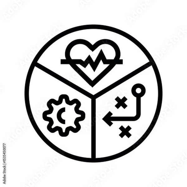 Obraz Strategic medical planning line black icon. Sign for web page, mobile app,