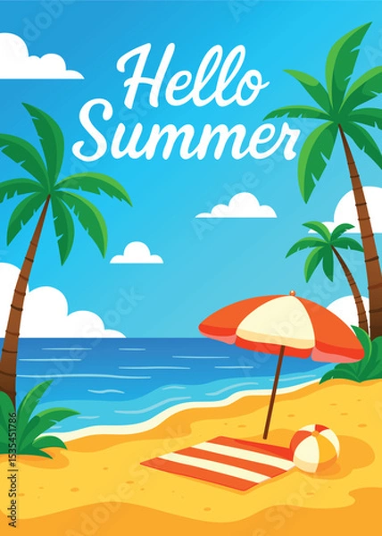 Fototapeta Hello summer beach