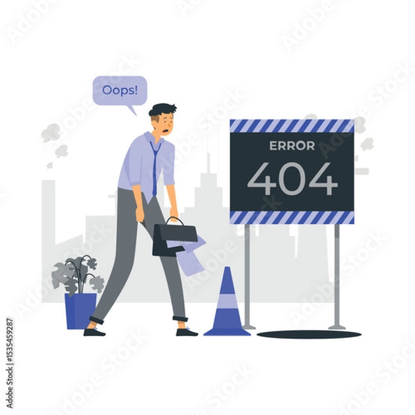 Fototapeta a 404 error vactor file 