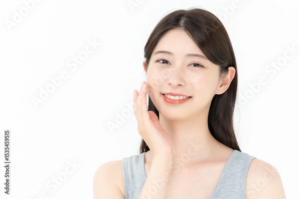 Fototapeta 女性　ビューティー　スキンケア