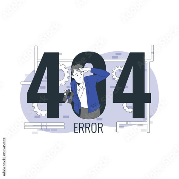 Fototapeta a 404 error vactor file 
