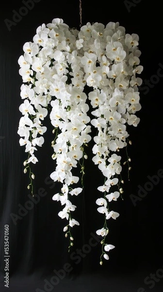 Obraz White Orchids Hanging from a Floating Arch