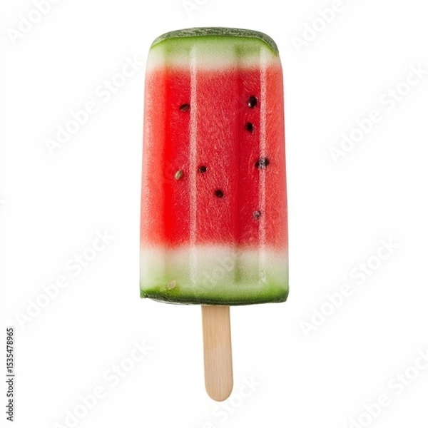 Obraz Watermelon popsicle isolated on white background.