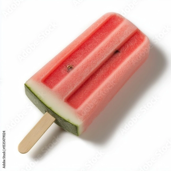 Obraz Watermelon popsicle isolated on white background.