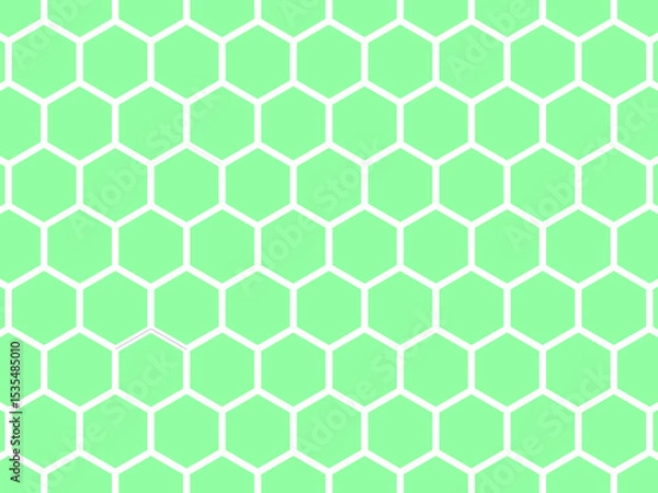 Fototapeta abstract background with hexagons. Seamless pattern pastel green hexagon shape with white stroke line.