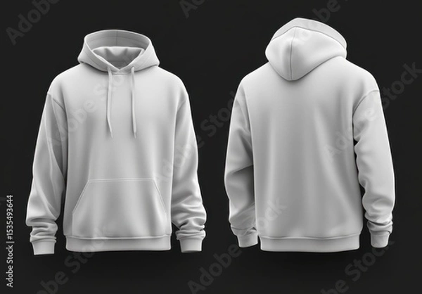 Obraz Highlighting the Design Possibilities of a White Hoodie