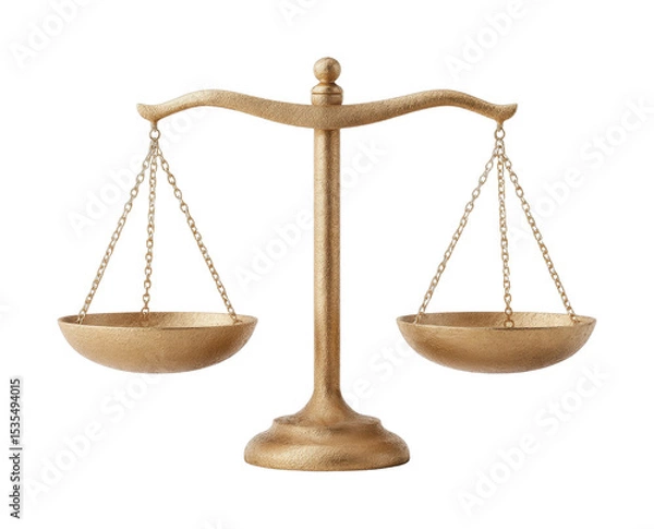 Obraz Golden balance scale symbolizing justice and fairness