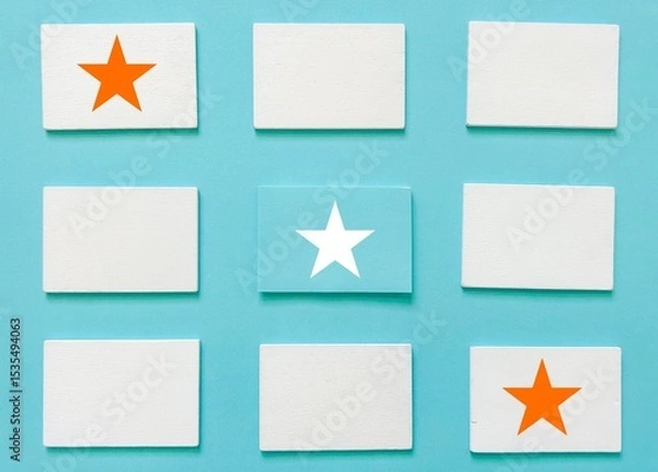 Obraz 白板に星が三つ