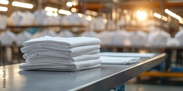 Obraz Clean and Organized White Surgical Sheets