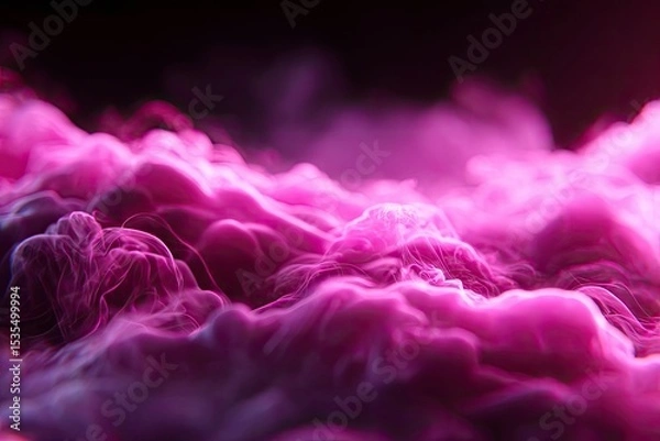 Obraz Swirls of pink and purple smokelike forms fill the frame resembling a dreamlike abstract landscape