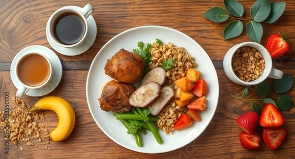 Obraz chicken and vegetable stew