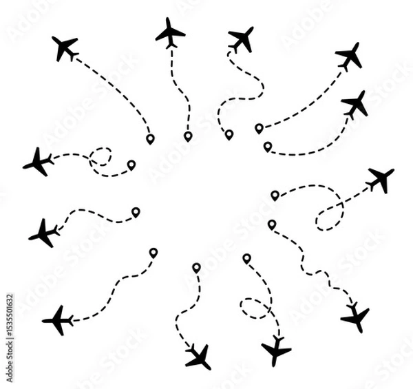 Obraz The flight is normal. The plane is heading for landing.