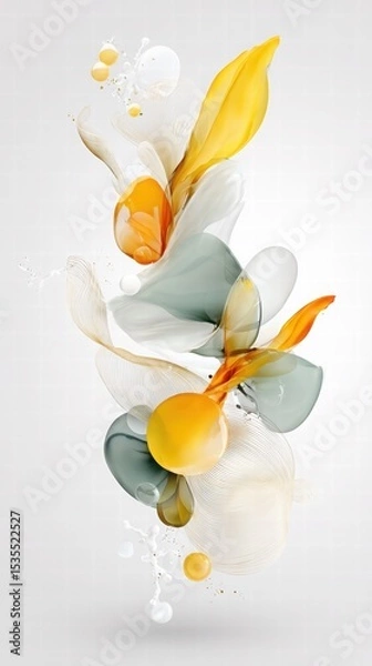 Obraz Abstract color splash artwork with vibrant shapes and textures
