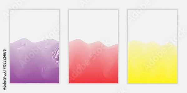 Fototapeta Abstract Seamless Dynamic Wave Background for Banner, Poster, and More. Potrait Editable Vector Background