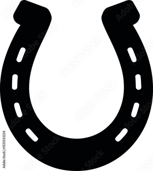 Obraz horse shoe logo silhouette