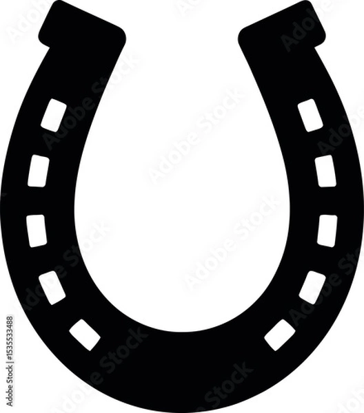 Obraz horse shoe logo silhouette