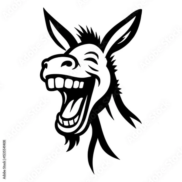 Obraz Funny donkey vector art 