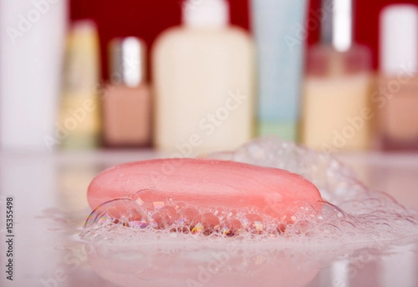 Fototapeta Pink soap