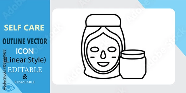 Obraz Skincare Beauty Routine With Face Mask and Cream Products