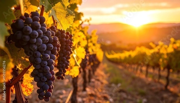 Obraz Vineyard sunset