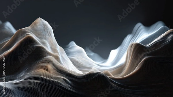 Fototapeta Abstract mountainscape