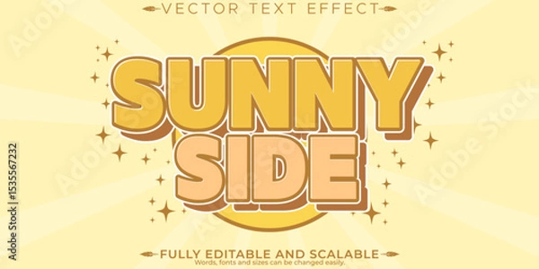 Fototapeta Retro sticker text effect, editable 70s and 80s text style