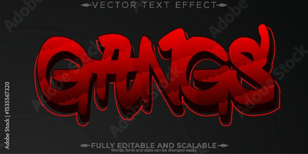Fototapeta Graffiti text effect, editable spray and street text style