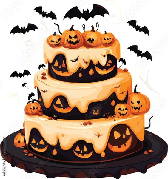 Obraz halloween pumpkin cake