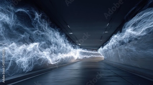 Fototapeta Abstract tunnel light