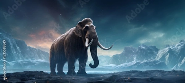 Obraz Galaxy Version of mammoth world,ai generative