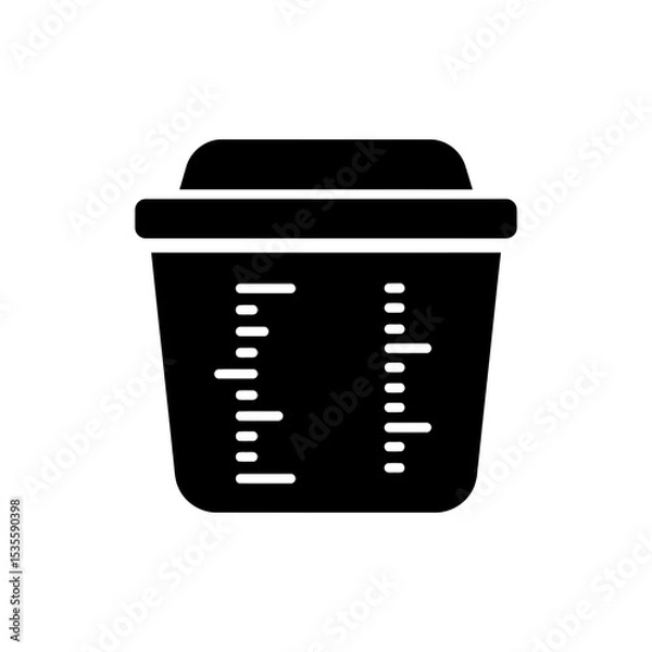 Fototapeta Container with Measured Food Portion Icon