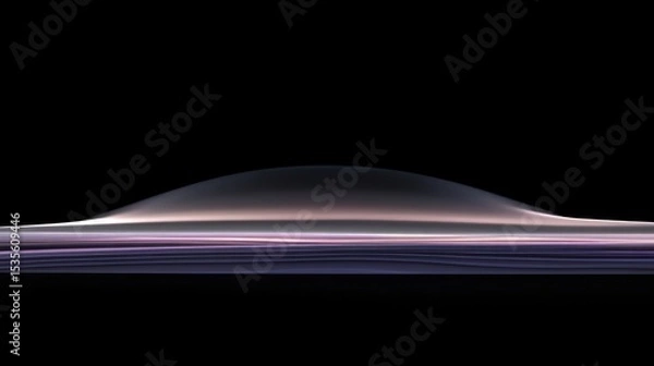 Fototapeta Smooth Curved Surface with Gradient Colors Displaying Light Variations and Abstract Design Elements
